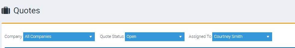 NEW FEATURE - Quote Filter