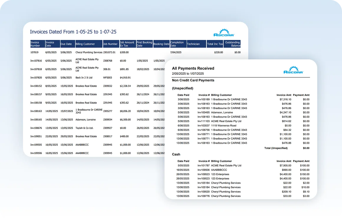 Ascora integrating with Xero