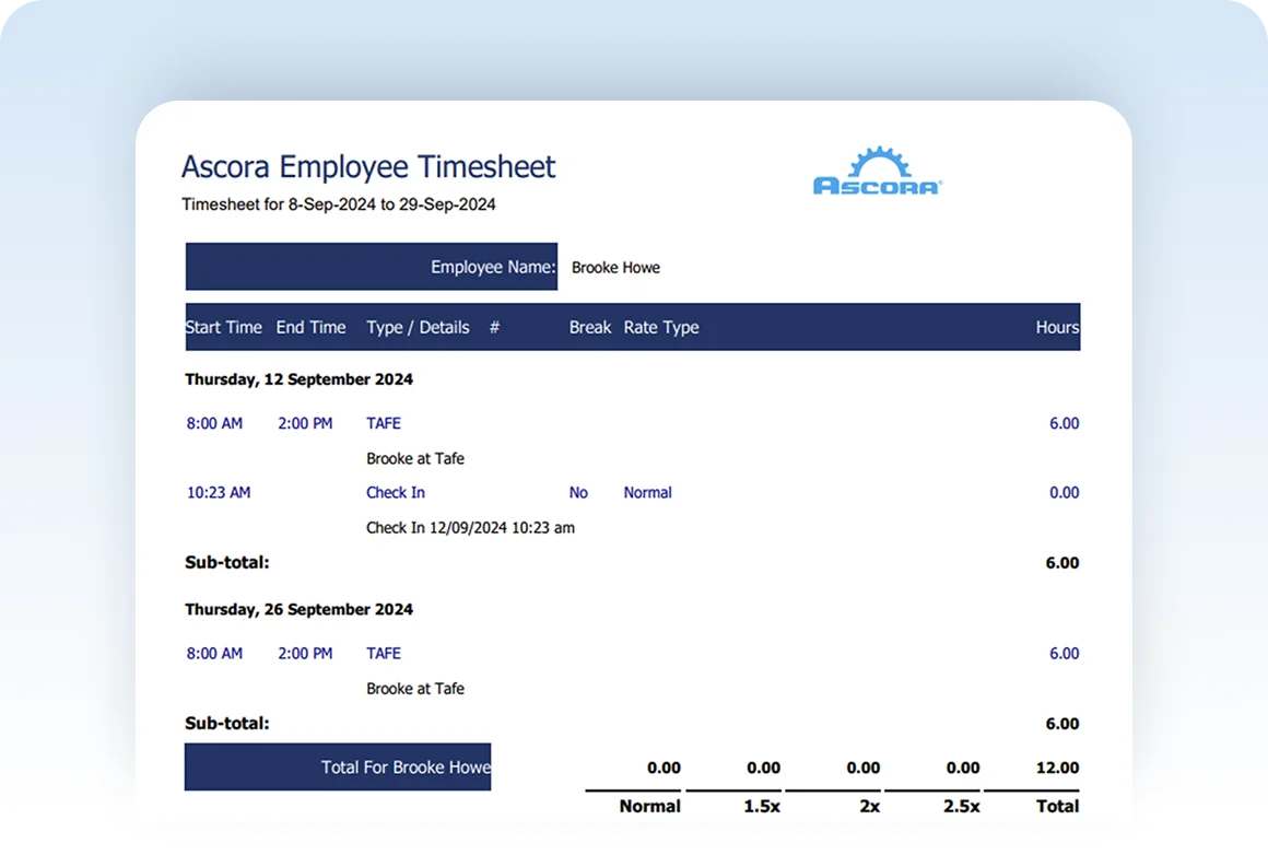 Ascora integrating with Xero