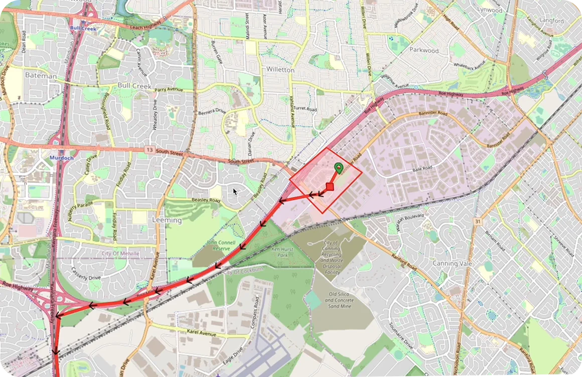 Ascora tracking vehicles in real-time