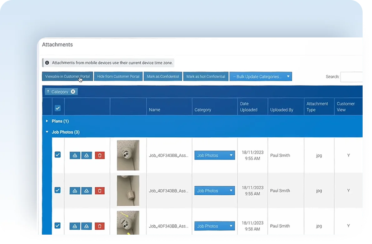 Share assets like quotes and invoices with customers
