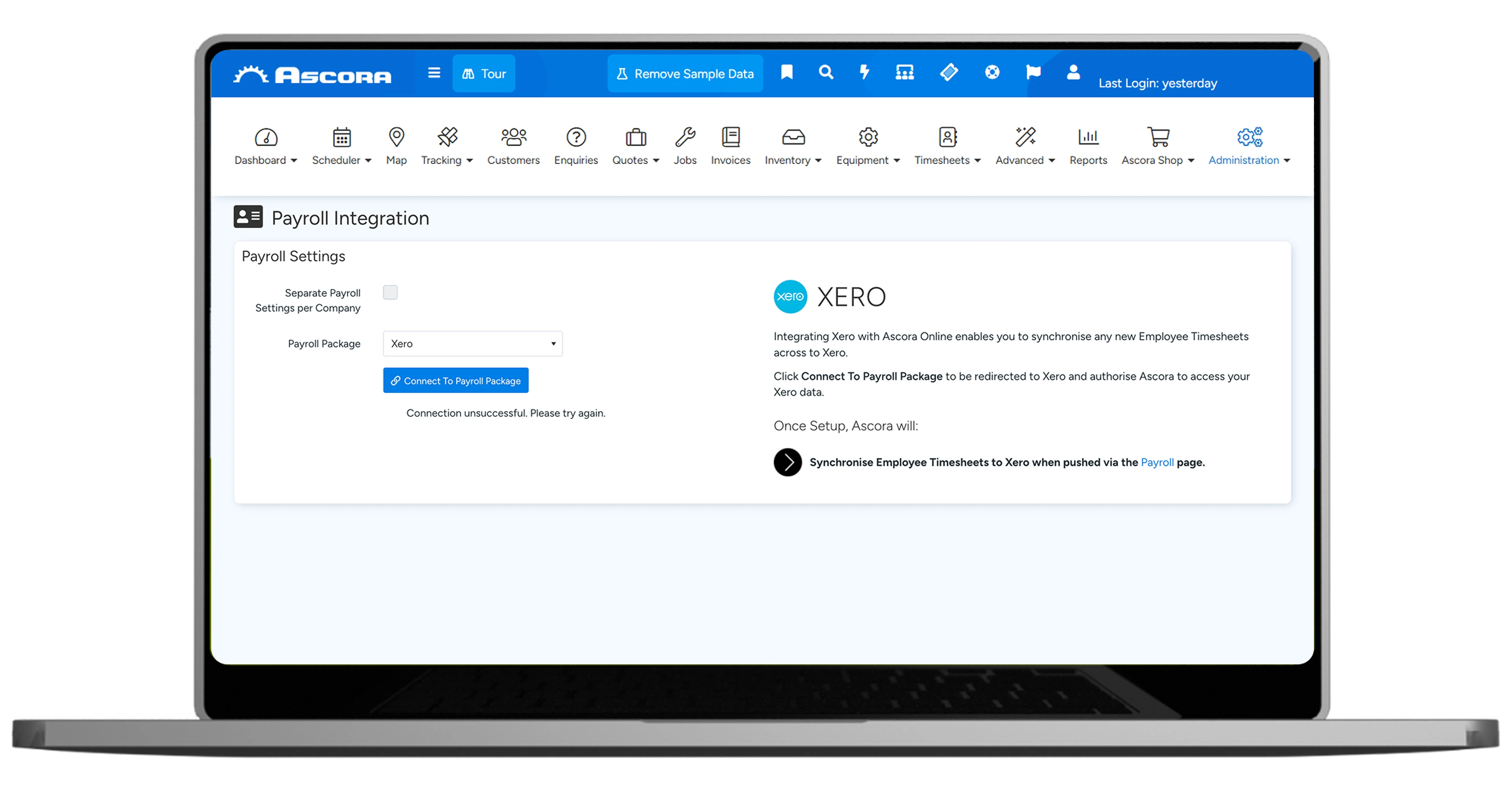 A laptop, displaying app interface for invoicing