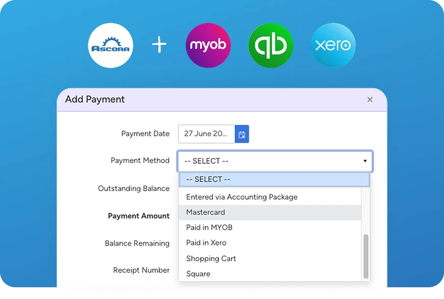 Ascora integrating with Xero on the portal