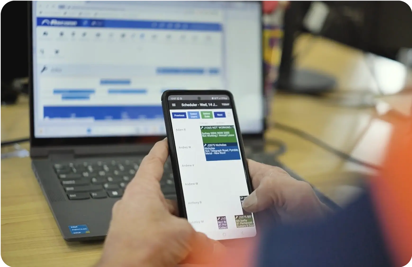 Scheduling also available on your iOS or Android device