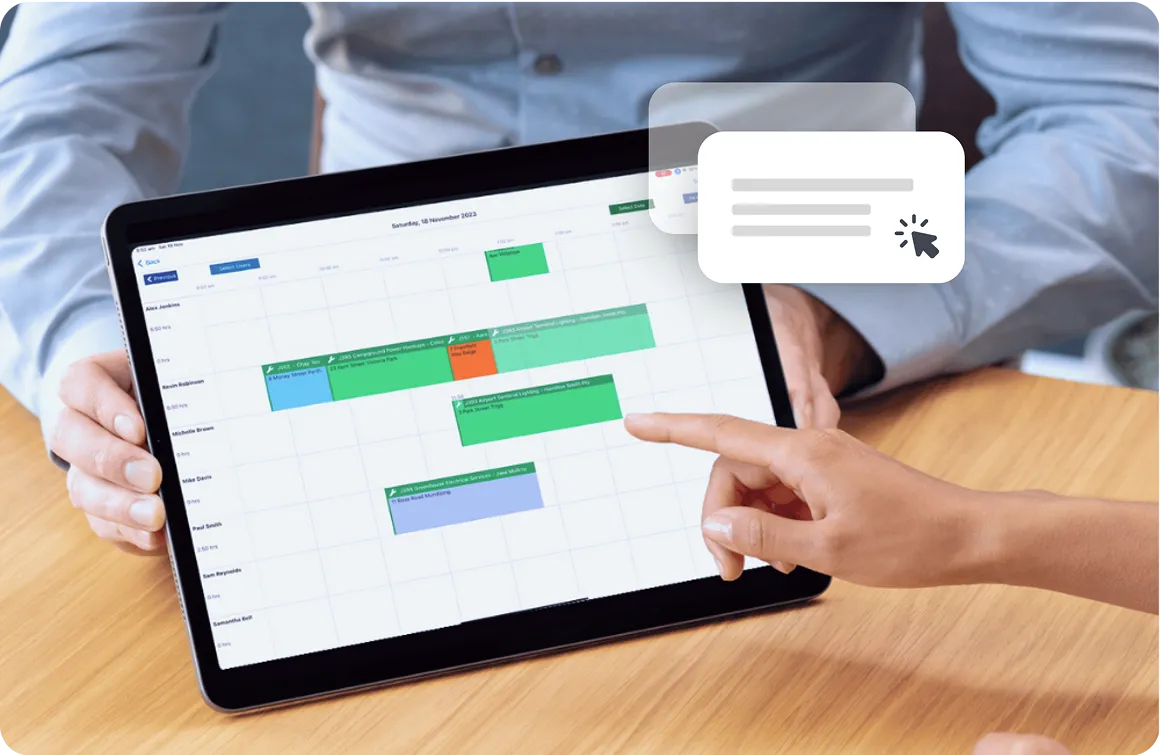 Drag and drop scheduling even on your phone or tablet