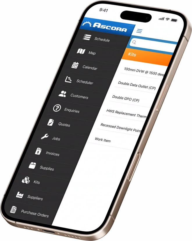 Ascora mobile app for plumbing field teams