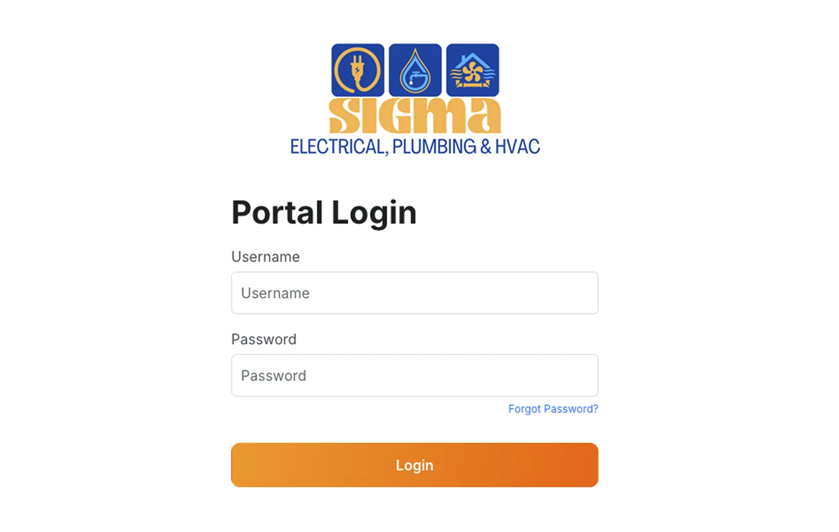 Tablet showing the Ascora Customer Portal