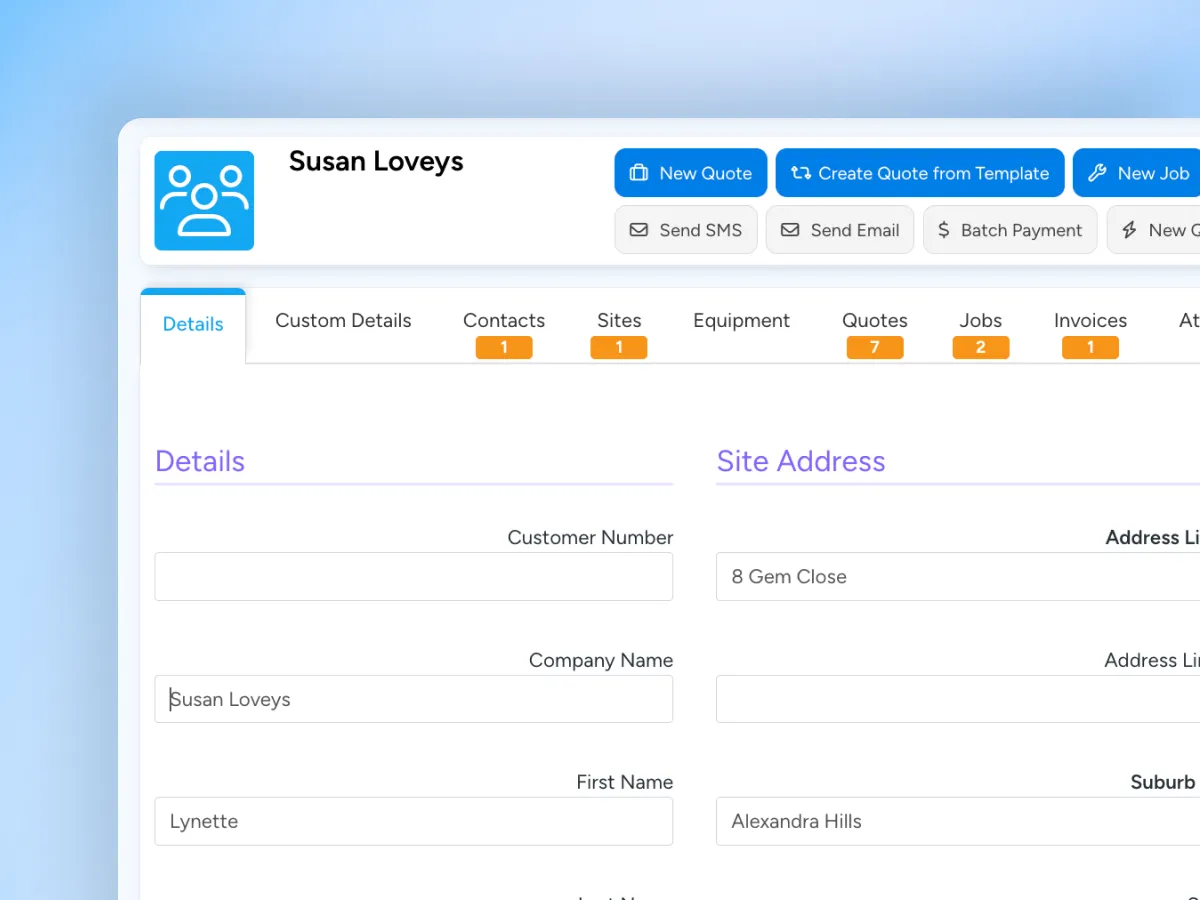All-in-one customer management in Ascora