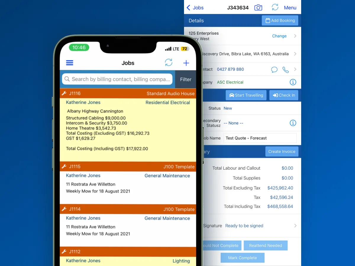 Field app in Ascora