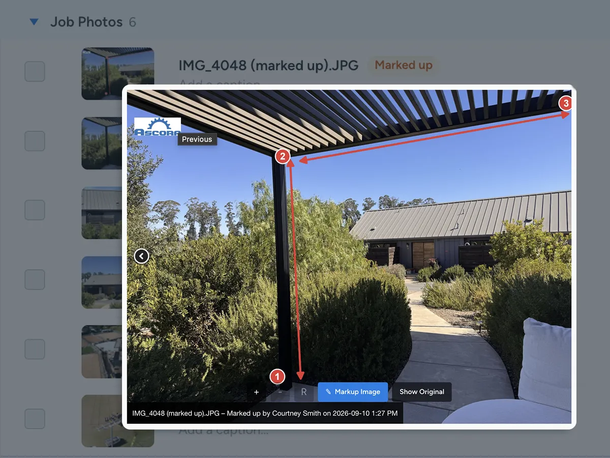 Capture, annotate and share project photos